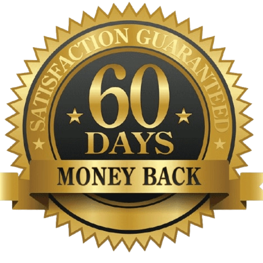 Official sixty day money back guarantee seal
